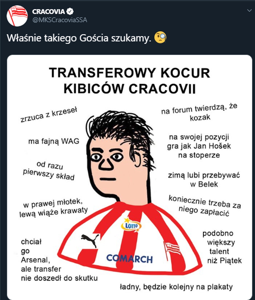 TAKIEGO piłkarza szuka Cracovia... :D